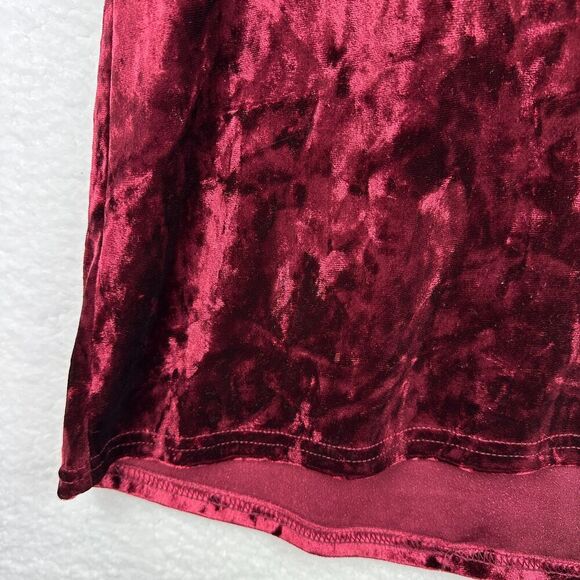 2/$30 Spring + Mercer Velvet Legging Tee Tunic Size L Bordeaux Red Whimsigoth - Picture 8 of 11